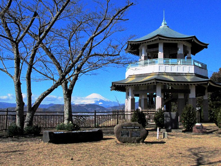 権現山からの富士山と展望台