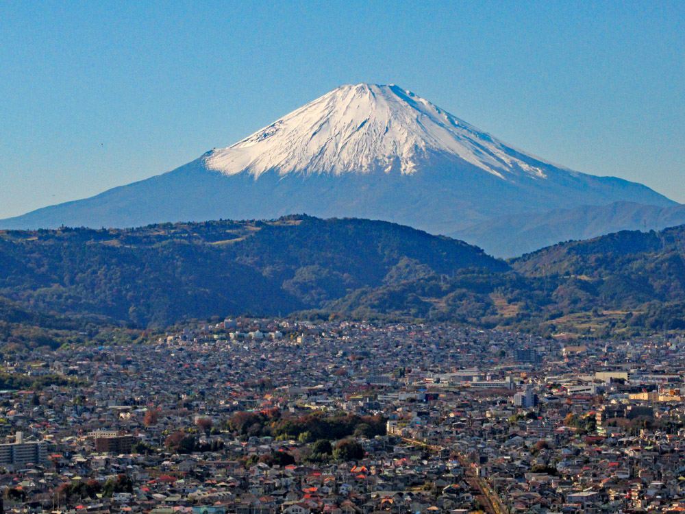 弘法山公園、権現山展望台からの富士山