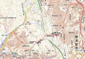 神武寺駅～鷹取山登山口（神武寺表参道）～神武寺～鷹取山～追浜駅のGPS軌跡