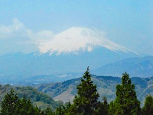 つぶらの公園駐車場からの富士山